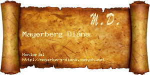 Mayerberg Diána névjegykártya