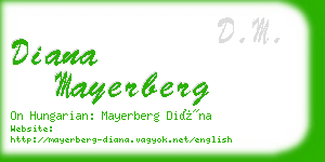 diana mayerberg business card